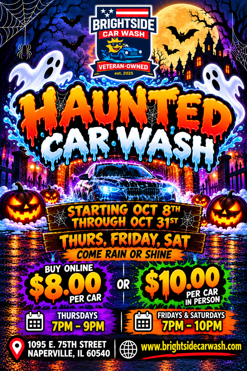 Haunted Car Wash Tunnel event poster
